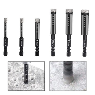 Efficient Dry Drilling Solution with Hex Handle Diamond Drill Bit 612mm Size