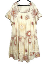 URBAN OUTFITTERS Size Medium Midi Dress SUNSHINE PRINT Boho Oversize Relaxed Fit
