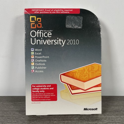 Microsoft Office University 2010 | Retail Product Key Card | New + Sealed - Picture 1 of 5