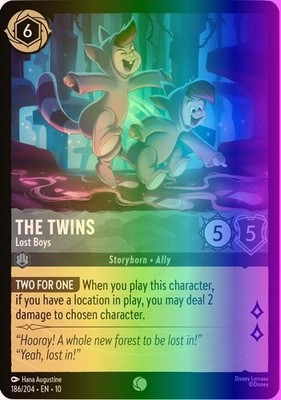 Lorcana The Twins - Lost Boys (186/242) Ch. 10 Whispers in the Well NM FOIL