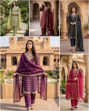 Indian Pakistani Salwar Kameez Set pants Kurti Dupatta Kurta Women Dress Suit