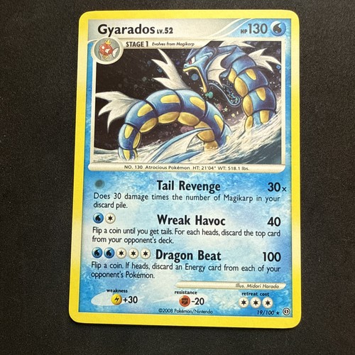 2008 DP Stormfront 19/100 Gyarados LV. 52 Holo Rare LP Deck Exclusives