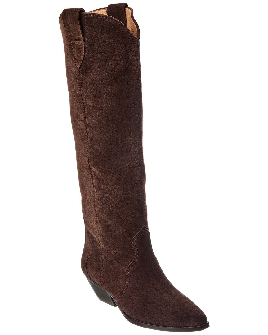 Isabel Marant Denvee Suede Knee-High Boot Womens Brown 37 170590₽