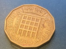 1953 Elizabeth II British Threepenny 3d