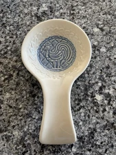 LONGABERGER POTTERY ROOSTER SPOON REST CORNFLOWER BLUE