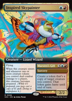 MTG Borderless Commander: Secrets of Strixhaven SOC Inspired Skypainter MINT