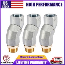 3PCS 360  Rotating Connector Car Fuel Swivel 3/4" NPT Fuel Transfer Hose Swivel