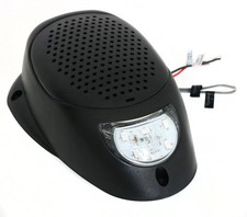 Black 3" Water Resistant Surface Mount Satellite Speaker w Blue LED Lighting 12V