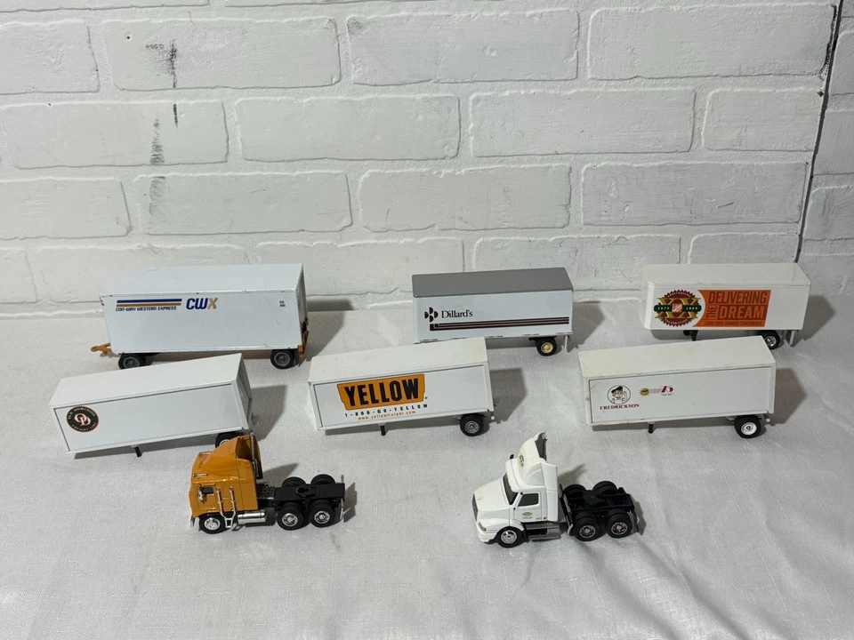 1:64 Lot of Semi Truck Tractor Trailers Dollies Winross Ertl PEM - Image 2 of 4