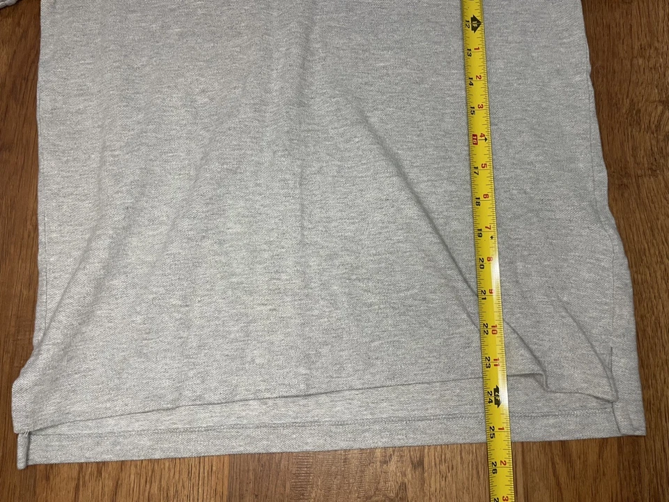 Polo Ralph Lauren Boys Grey Embroidered Football Polo Bear Mesh Polo Shirt Sz L  - Image 3 of 4