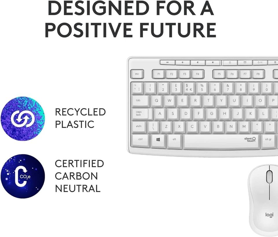 Logitech MK295 Silent Wireless Mouse & Keyboard Combo with SilentTouch Technolog - Image 3 of 4