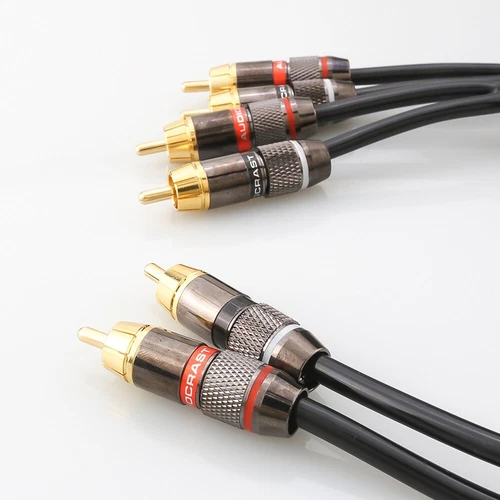 2RCA Male to 4 RCA Male Dual Y Speaker Adapter Wire Stereo HiFi Video Audio Wire - Picture 5 of 9