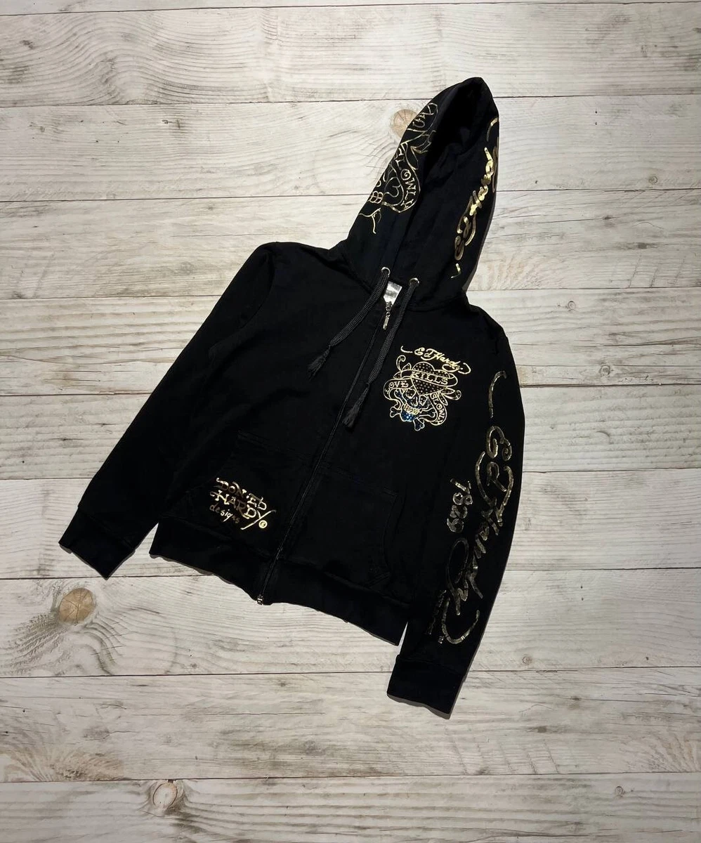 Black and 2025 gold womens hoodie