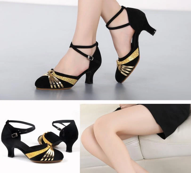 MARKENLOS Damen Walzer Ballsaal Latein Salsa Tanzschuhe Tango Modern Tanzen Schuhe 4Farben