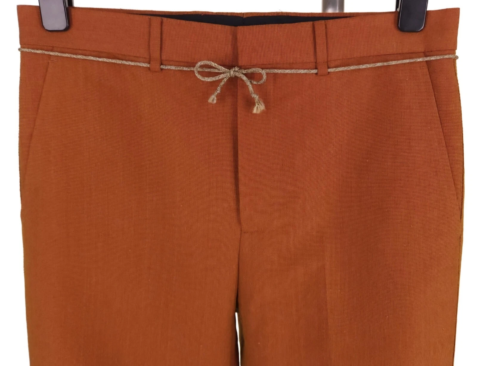 Pantaloni Acne Studios gamba dritta misto lino taglia 44 US S marroni nuovi