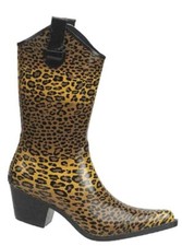 Womens Western Rain Boots Cheetah Print Cowgirl Rubber Waterproof Any Size 5-10