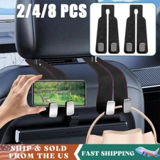 Universal Car Headrest Purse Hook Seat Back Leather Hanger Bag Storage Organizer