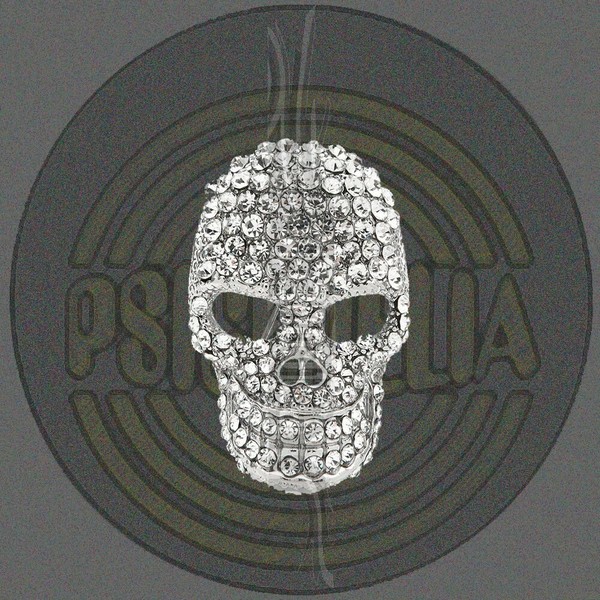 Broche de calavera con brillantes blancos