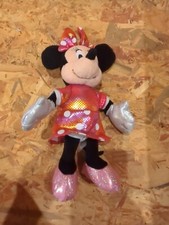 Disney TY Sparkle Minnie Mouse Plush Stuffed Doll Toy Pink Polkadot