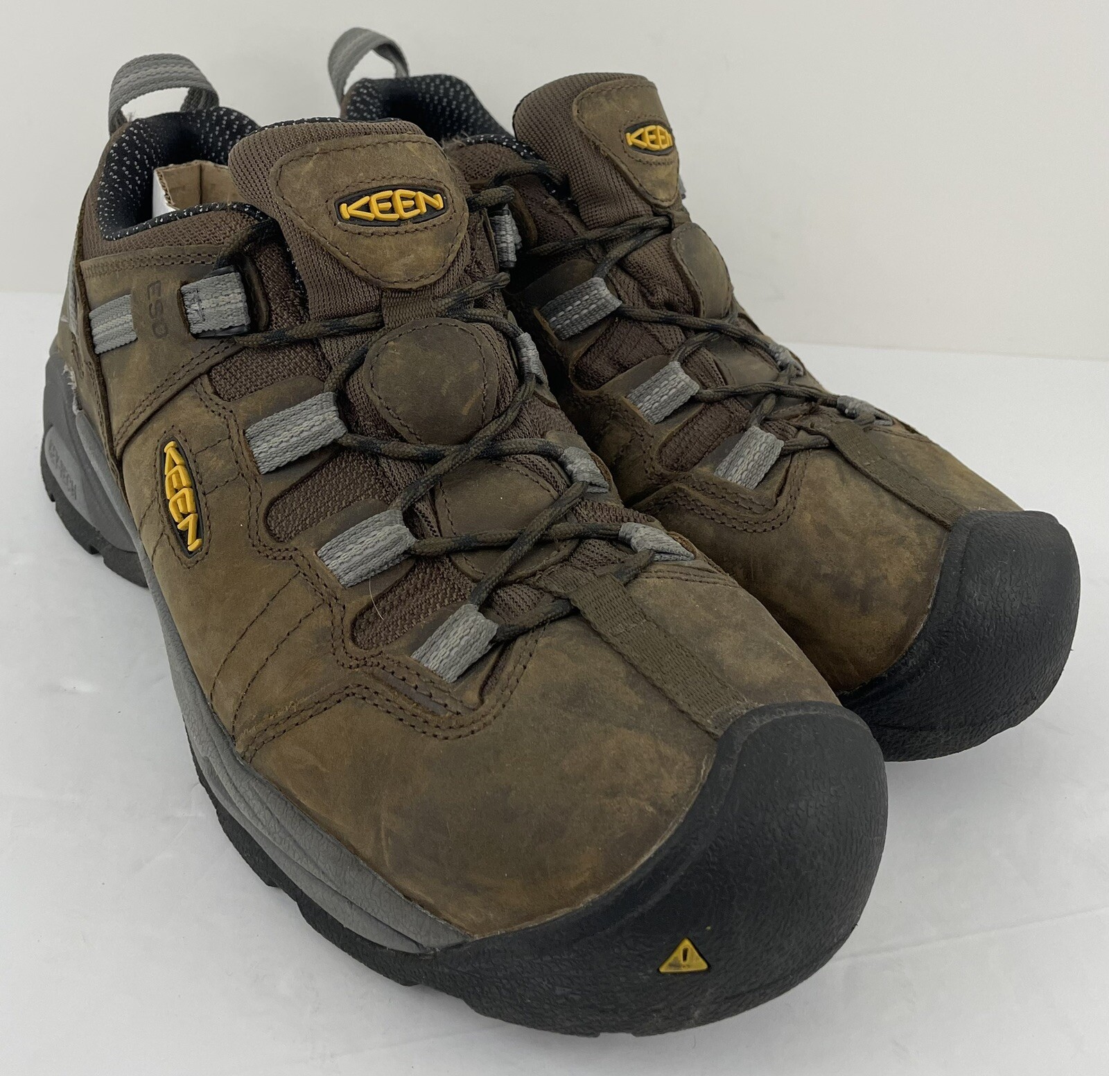 Scarpe da lavoro marroni KEEN Utility da uomo punta bassa in acciaio taglia 10 EE