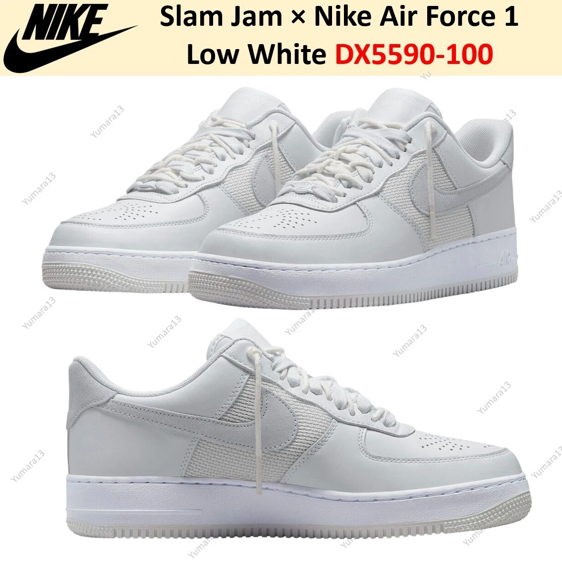 Preços baixos em Nike Slam Jam x Air Force 1 Low Triple White | eBay