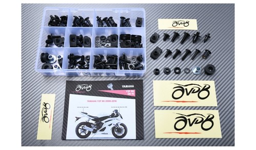 Kit viti viteria AVDB colore Nero per Carena YAMAHA YZF R6 YZF-R6 2008-2016 - Foto 2 di 5