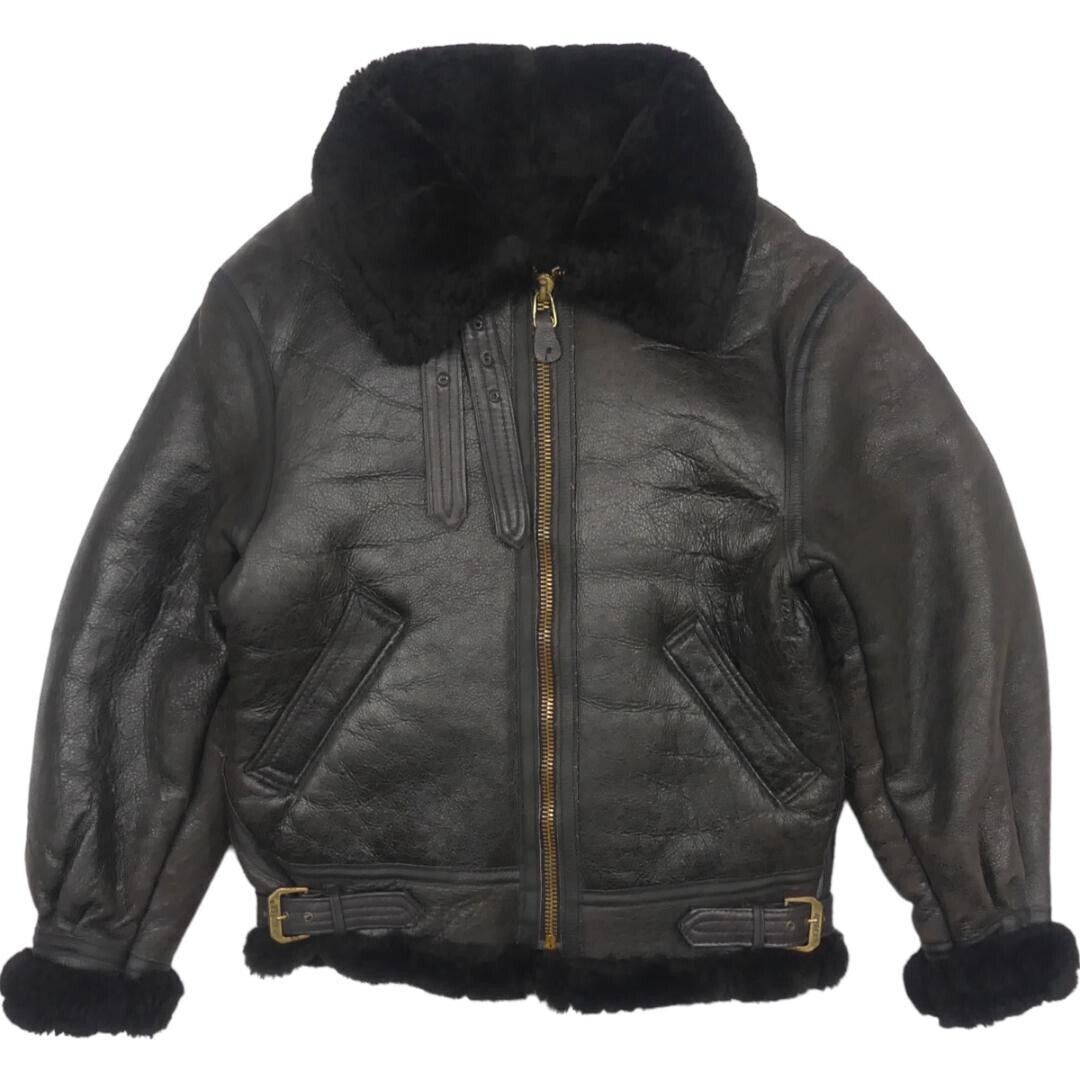 Vintage Avirex B-3 Sheepskin Leather Bomber Jacket Shearling Vintage Avirex B-3 Sheepskin Leather Bomber Jacket Shearling