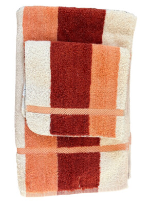 Vintage MCM Royal Family By Cannon Striped Hand And Face Towel