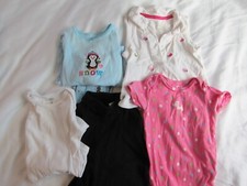 Baby Girl Clothing Lot Of 6 Gap, Carter Sz 12 Months Pajama, tops