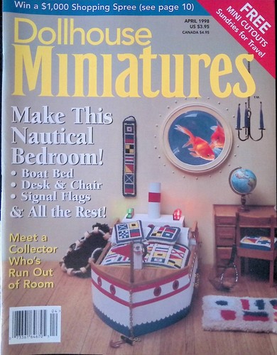 Dollhouse Miniatures Magazine April 1998 Make a Nautical Bedroom, Easter Treats