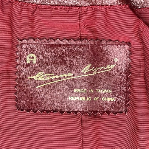 Trench-coat vintage années 70 ETIENNE AIGNER femme 14 long cuir ceinture OXBLOOD EVC - Photo 21/24