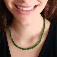 Natural Chrysoprase Dainty Choker 4mm Beads Healing Reiki Gemstone Necklace