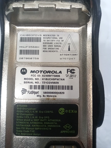 Lot Of 2 Motorola XTS 5000R Radios H18UCH9PW7AN No Batteries Same As Pictures - Picture 10 of 10