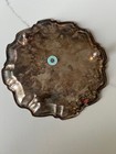 Wallace Avalon Silverplated Footed Scalloped Tray Engraved 1525 Patina 6.25" VTG — photo 5