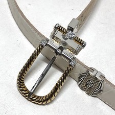Brighton Reversible Leather Belt - Alligator Size ML Length 37  Waist 28  -32  