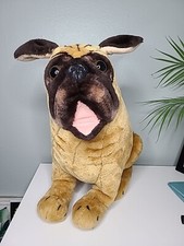 Pug Dog Plush Stuffed Animal Large Melissa  Doug VGC 17" Tall 2125