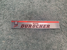 2018 Binghamton Devils Game Used Hockey Locker Room Name Plate Ryan Durocher