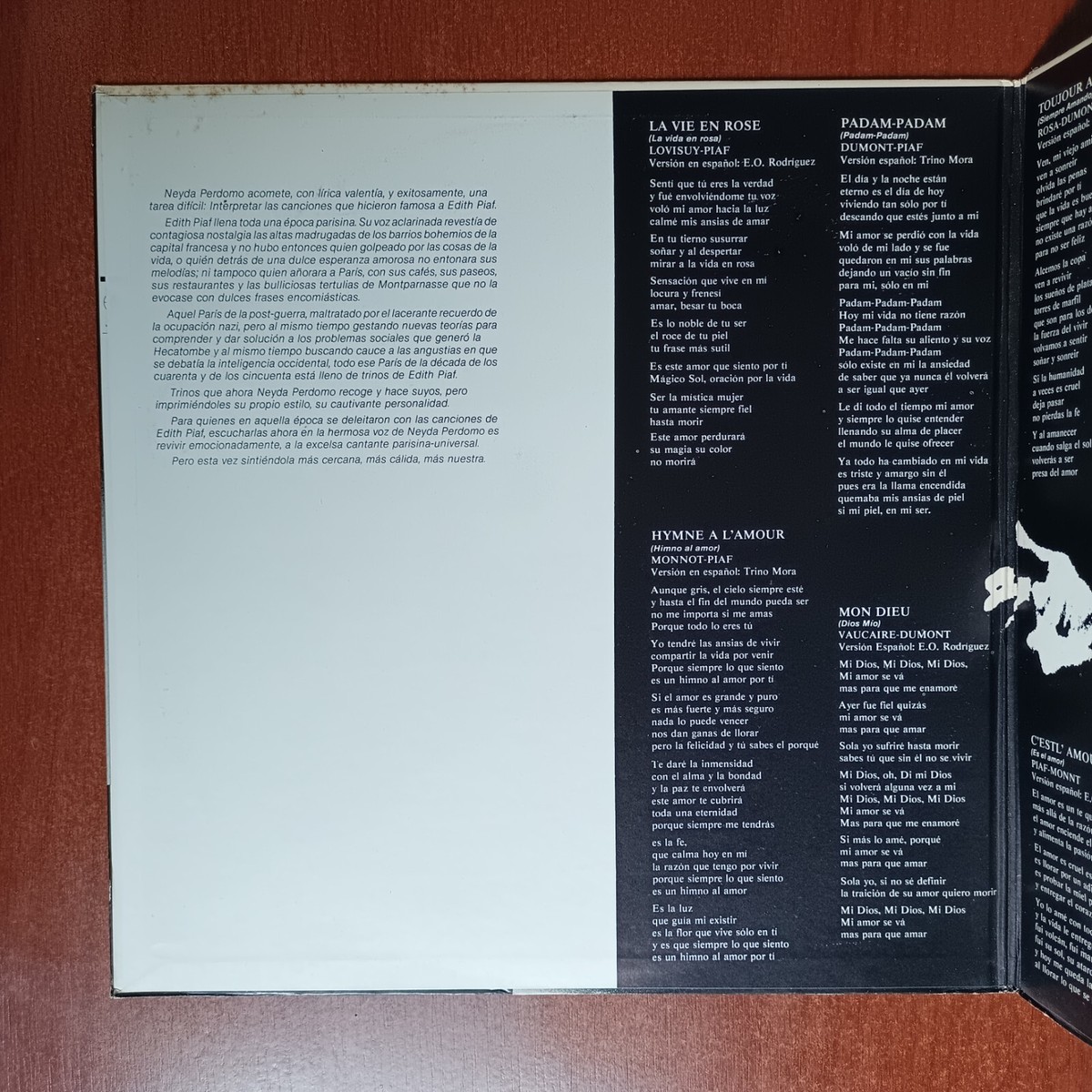 Neyda Perdomo – Lo mejor de Edith Piaf Vinyl LP Classical La Vie 