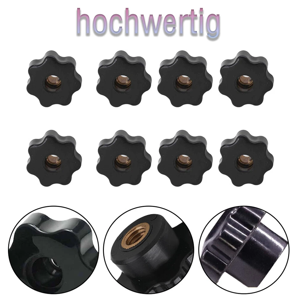 10x Sterngriff Mutter M10/M6/M8 Sterngriffmutter Mutter Flügelmutter Sterngriff - Bild 2 von 4