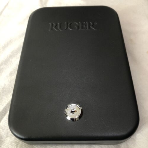 Ruger OEM Steel Lock Box With Key Clam style For Compact Pistols *Free Shipping - Picture 2 of 11