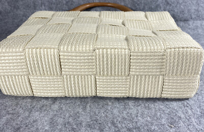 Creazioni Alma Tonutti Beige Woven Purse Bag/seat Belt Bag Made in 
