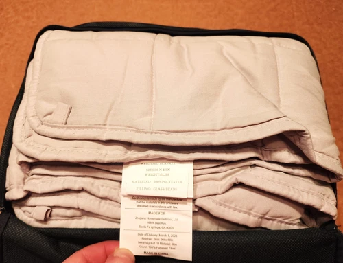 New CuteKing Light Gray Twin 5 Pound Weighted Blanket, 48" x 36" in Package