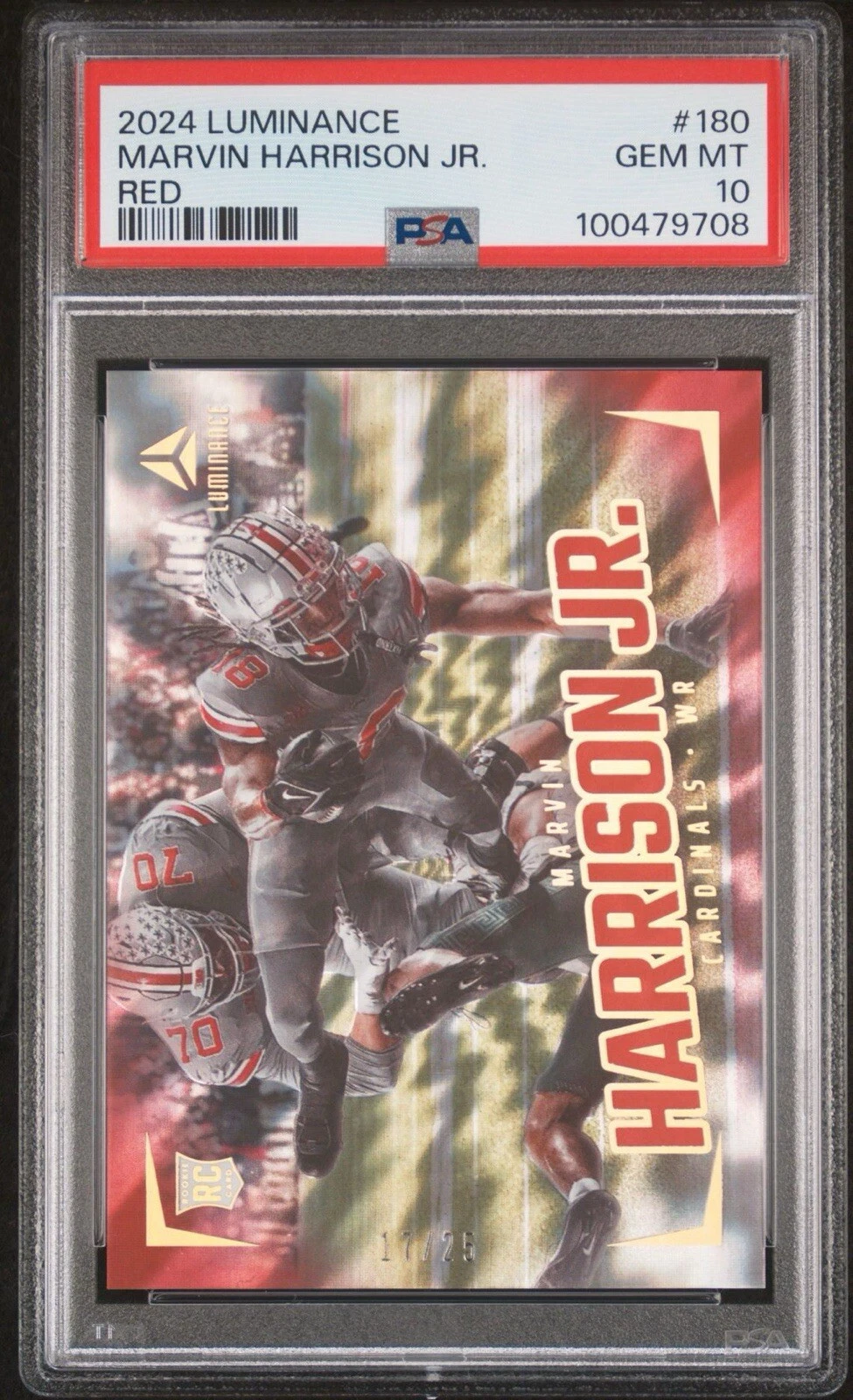 Marvin Harrison Jr. Panini Luminance #180 Red