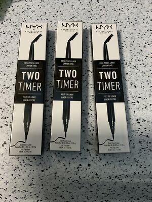   NYX Two Timer Kohl Pencil Liner, TT01 Jet Black!