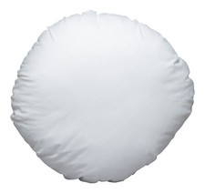 Image of Pack of 2 Round Hollow Fibre Cushion Pads Cotton Cover Scatter Cushions Inner