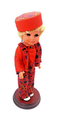 Baby Doll Vintage 60s Blonde Hair Sleepy Green Eyes 13" Outfit w/Stand Gift