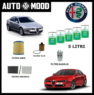 KIT TAGLIANDO ALFA ROMEO 159 1.9 JTDM 16V 150CV 110KW DAL 09/2005 + SELENIA 5W30