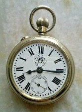 F-E .ROSKOPF WINDING POCKET WATCH PORCELAIN DIAL VINTAGE COLLECTIBLE