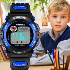 Boys Girls Sport Waterproof Watch Multi-function Children Wristwatch Best Gift