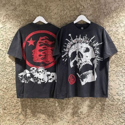 HELLSTAR Graphic Tshirt Rare Design Black 2 Side Unisex Tshirt WA0666